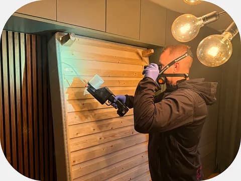 Pestpro tekniker i arbete